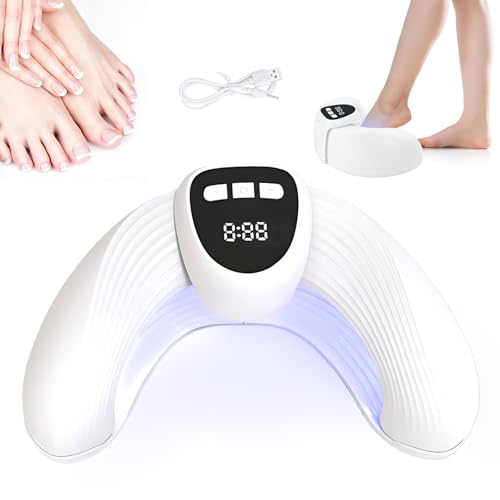 Dispositivo de Tratamiento Antifúngico,Hongos en las uñas Láser con indicador de tiempo,Laser uñas Hongos,Laser Onicomicosis,Dispositivo de Cuidado de uñas Recargable,para Uñas de Manos y Pies