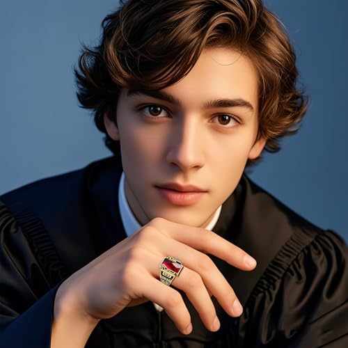Custom Class Rings for Men 925 Sterling Silver /10k/14k/18k High School College Ring Graduation Ring Graduation Gifts for Men4