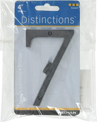 Distinctions 843247 10 cm, montagem alinhada, número 7, bronze