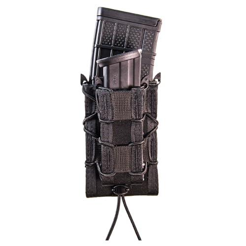 High Speed Gear - Double Decker Taco MOLLE Mag Pouch Police Gear & Military Gear Tactical Magazine Pouch for Professionals (Black)