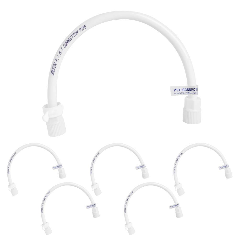 SOCCER Plastic Non-BRAIDED Connection Pipe (36-inches,white) pack of 6 / PTMT nuts and PVC pipe/Flexible/heavy duty/Hot and Cold water/Geyser Pipe/kitchen accessories/bathroom Accessories (B08W5FP4V6) Amazon Price History, Amazon Price Tracker
