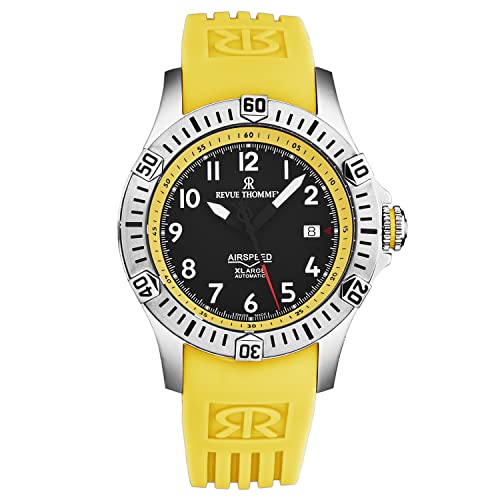 Men's 'Air Speed' Black Dial Yellow Rubber Strap Automatic Watch 16070.4738