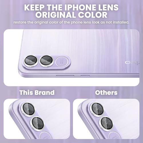 Image of FIRST MART Silver Camera Ring Guard Protector for Vivo V70 FE | Tempered Glass with Metal Alloy Rings, HD Clear, Scratch Resistant, Case-Friendly | Pack of 1