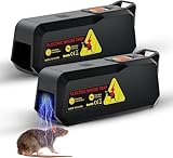 X-PEST Electronic Mouse Trap 2 Pack – Smaller Size Electric Mouse Trap Zapper for Indoor Use, Reusable Rodent Trap, No Touch No See, Effective Mice & Mouse Control