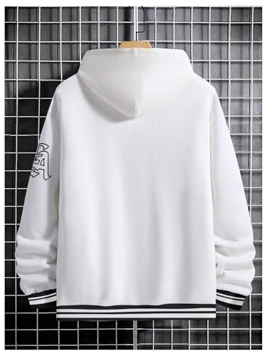 SOLY HUX Men's Varsity Jacket Zip Up Letter Print Striped Long Sleeve Streetwear Baseball Jacket2