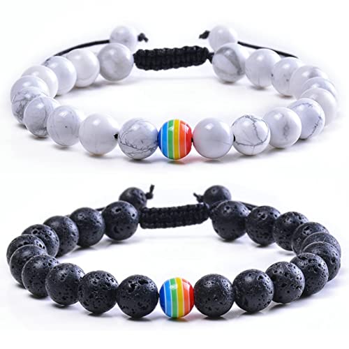 Bracelet perle en pierre naturelle de qualité supérieure avec couronne - 6