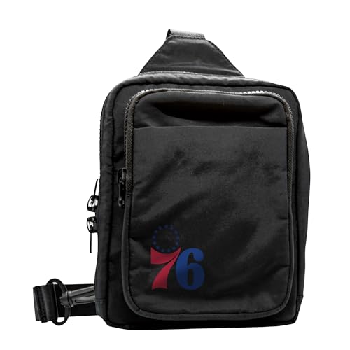 Logo Brands NBA Philadelphia 76ers Dash Pack - Compact, Adjustable Straps, Secure Clip, Ideal for Travel and On-the-Go