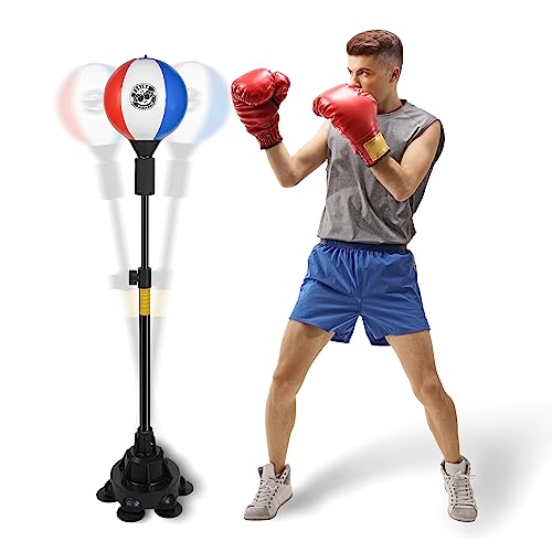 Upgraded Punching Bag With Stand, Boxing Bag For Adults & Kids, Fast Rebound - Adjustable Height - Reflex Bag - Perfect For Boxing Mma Training, Fitness & Stress Relief, Boxing Equipment #TOP3