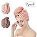 Produktbild Haarturban,Eyscoco Turban Handtuch Set,2-tlg Mikrofaser Handtuchtrockner Handtuch Mit Knopf Super Saugfähig Für Freihändiges Trocknen Von Haaren. Haarhandtuch Für Alle Haartypen.