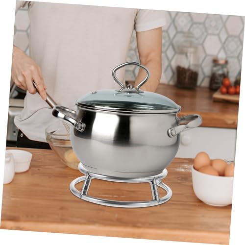 SHOWERORO 2pcs Round Pot Rack Stainless Steel Pot Holder for Kitchen Multi-functional Frying Pan Rack and Design Gas and Electric Stoves - Thumbnail 5