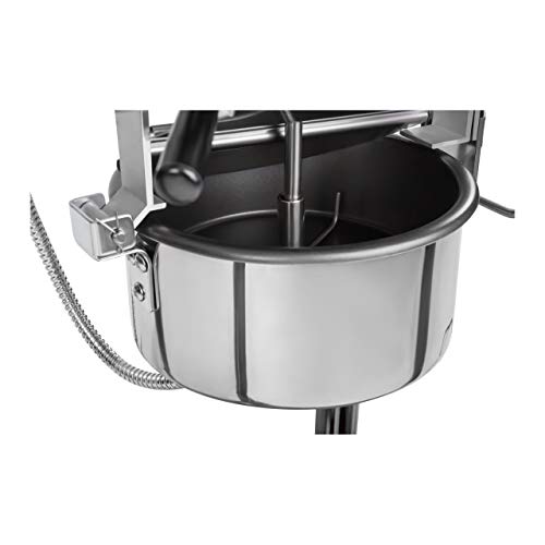 Royal Catering RCPW-16.3 Popcornmaschine Popcornmaker mit Wagen (1500 W, 5 kg/h 16 l/h, Topfbeschichtung Teflon) Retro… – Bild 3