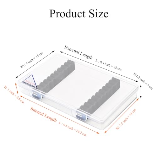 Image of Clear Paint Brush Storage Case with Foam Insert for Artist PaintBrush | for Art,with Insert,translucent box,portable paintbrush holder organizer,hard container with lid,storage tube,small miniature