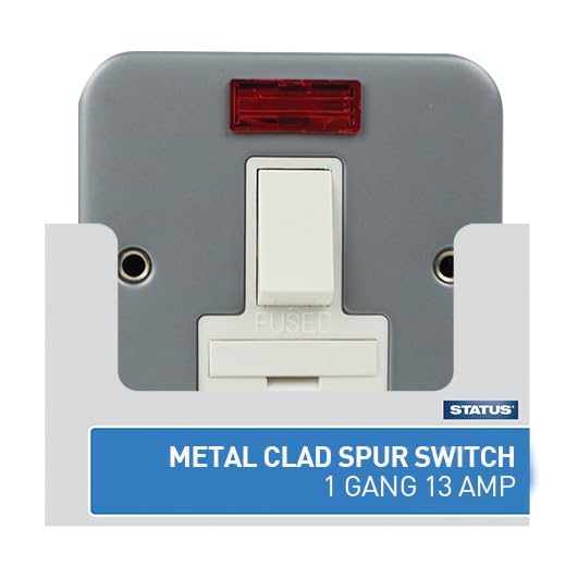 STATUS: Metal Clad Spur Switch (1 gang) / 13 amp / SFSMCX5