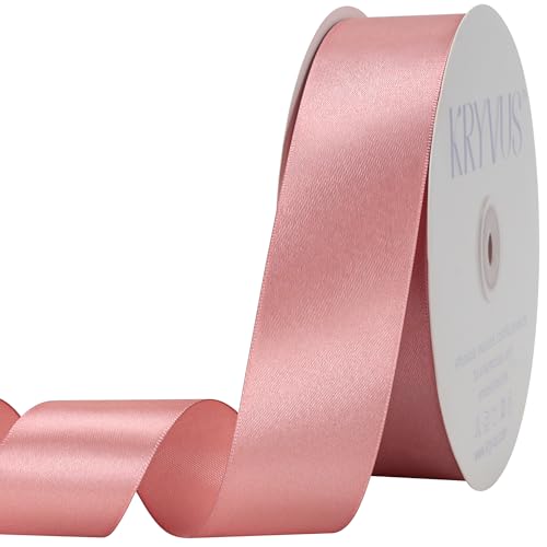 Rose Gold Satin Ribbon 1-1/2 inch X Continuous 100 Yards for Gift Wrapping
