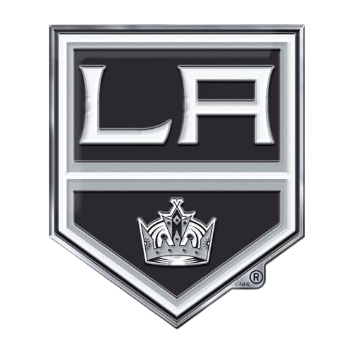 FANMATS 60489 - NHL - Los Angeles Kings Embossed Color Emblem | LA Shield Primary Logo