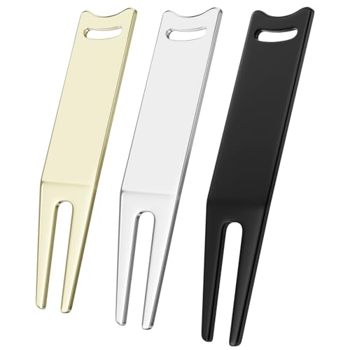 Easecos 3 Pcs Metal Divot Fork