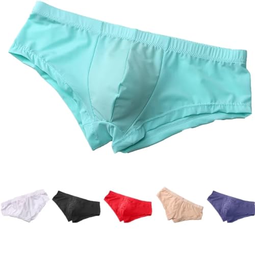 Men Ice Silk Boxer Briefs,Men Trunks Ice Silk Underwear Ultrashort Ultra-thin Breathable U Convex Pouch Underpant