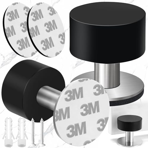 Weploda Türstopper Wand, 2 Stück Türstopper, Türstopper Boden, Edelstahl Stahl Türstopper Wand, 1,49 x 1,49 Zoll, Doppeltürstopper Mit Schalldämpfer (schwarz) Weploda Türstopper Wand, 2 Stück Türstopper, Türstopper Boden, Edelstahl Stahl Türstopper Wand, 1,49 x 1,49 Zoll, Doppeltürstopper Mit Schalldämpfer (schwarz)