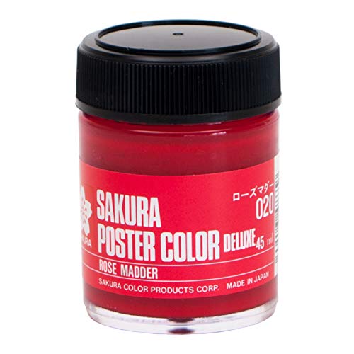 サクラクレパス 絵の具 ポスターカラーDX 45ml ローズマダー PWD45ML#020