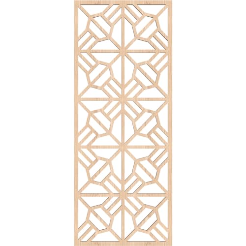 Image of 9 3 /8 inchW x 24 3 /8 inchH x 1 /4 inchT Auburn Decorative Fretwork Wood Wall Panels, Red Oak