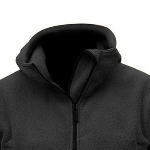 JEShifangjiusu Men Hoodies Zip Up Fleece Jacket Heavyweight Sherpa Lined Hooded Sweatshirt Warm Thick Winter Coat Outwear3