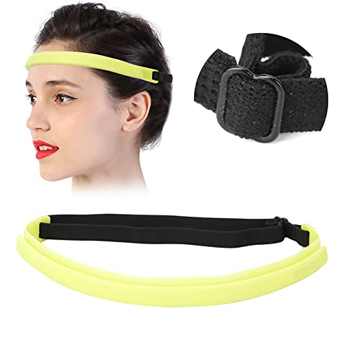 Sporthoofdbanden Ademende Elastische Siliconen Zweetband Elastische Hoofdbanden voor Gidszweet Bij Het Hardlopen Yoga Fietsen Oefening(Geel) - Image 3