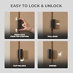 GreaTalent Child Proof Door Lock, Anti-Jam Screw Security Latch - Image 7