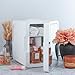 Memorex MX-FR690 6.5L Mini Beauty Lighted Mirror Fridge | Portable Cooler & Warmer for Drinks, Cosmetics, Medication, AC & Vehicle Adaptors | Eco-Friendly | LED Mirror for Makeup & Skincare