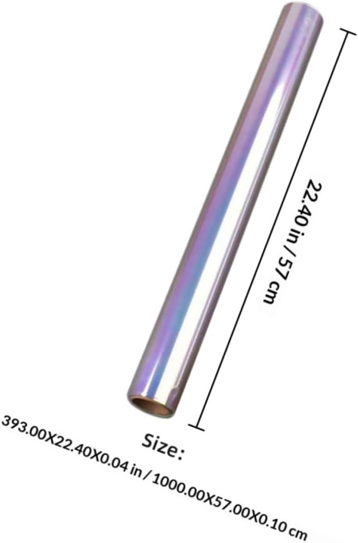 Tofficu Iridescent Cellophane Wrapping Paper 10m Roll Rainbow Gradient Packing Film for Flower Bouquets Wrapping DIY Crafts