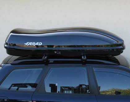 Farad 680 Litri Nero Lucido - Box Portapacchi da Tetto per Auto Linea F3 Marlin