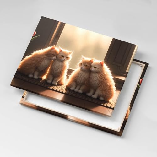 Tableau photo sur toile 80x60cm fleurs botaniques Wallfluent - 3