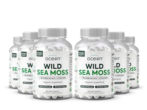 Organics Ocean Sea Moss Capsules (360 ct, 6-pack)