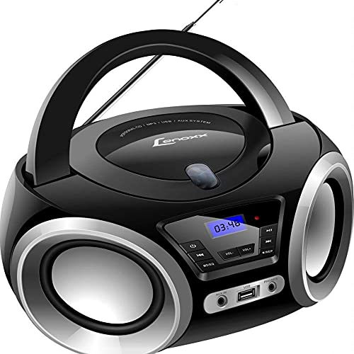 Rádio Portátil Lenoxx Boombox Bluetooth, Rádio FM e CD Player - 5W