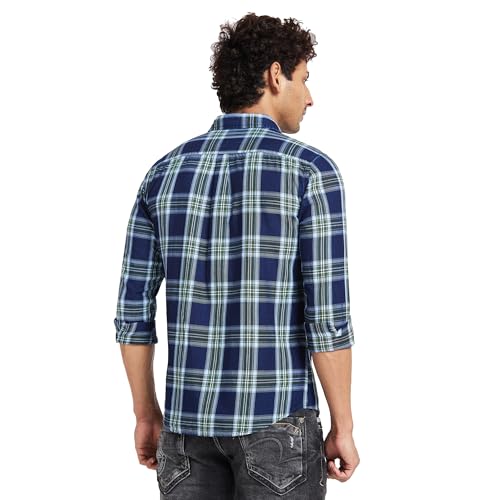 Image of Being Human Brown Slim Fit Regular Collar Men's Shirt Clothing