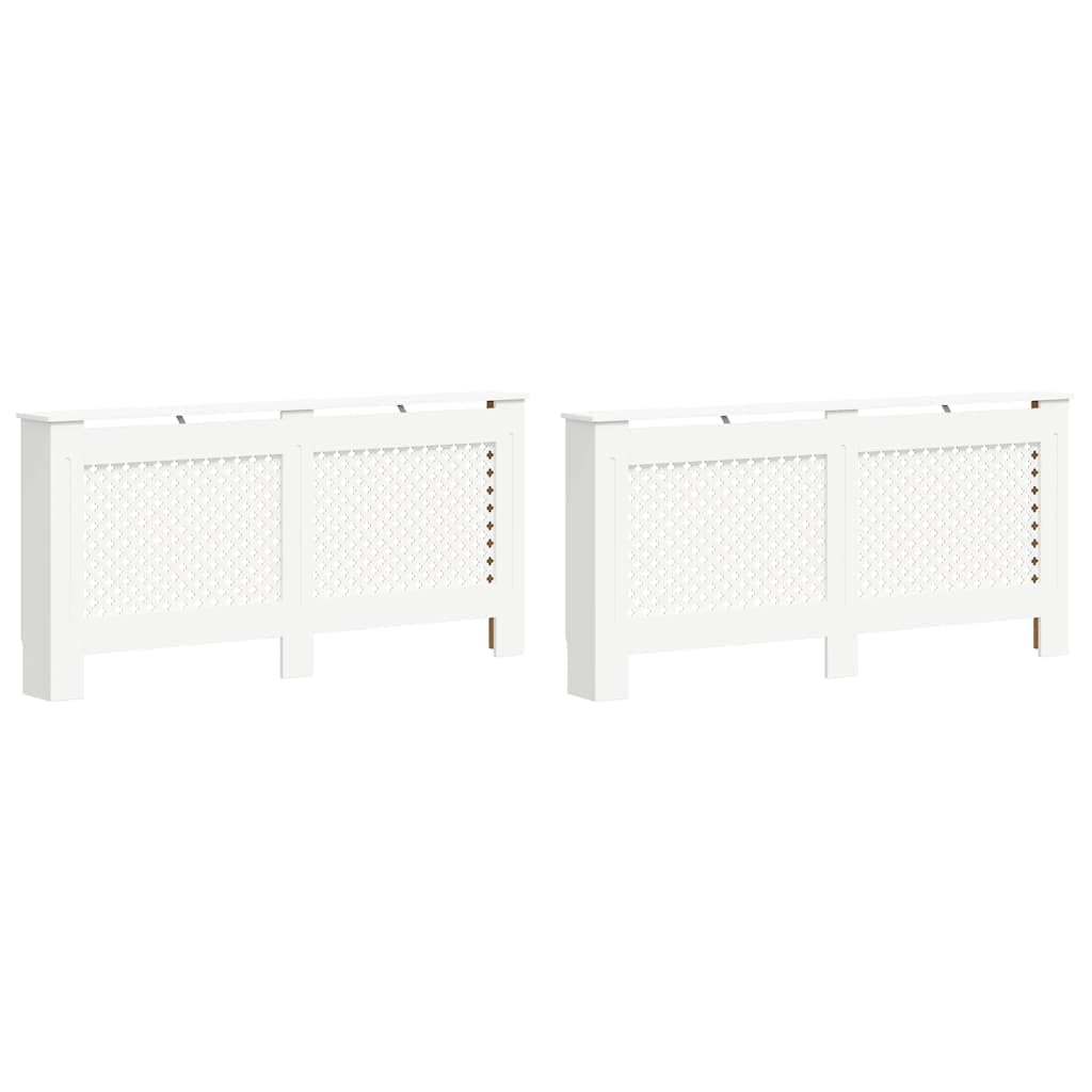 vidaXL Radiator Covers 2 pcs White 172x19x81.5 cm MDF — image 1