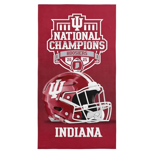 Northwest NCAA Football Champions Indiana Hoosiers Beach Towel, Team Up Design, 30 x 60 in