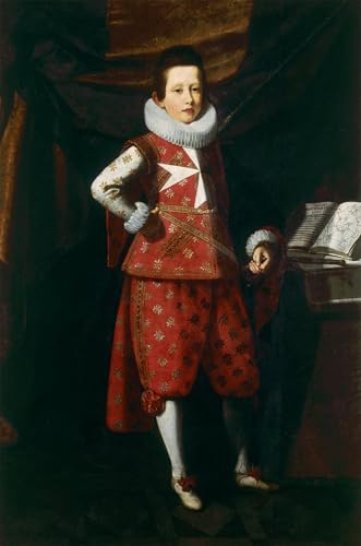 Poster portrait Giovan Carlo Demedici par Sustermans - Toile déco 60x90cm