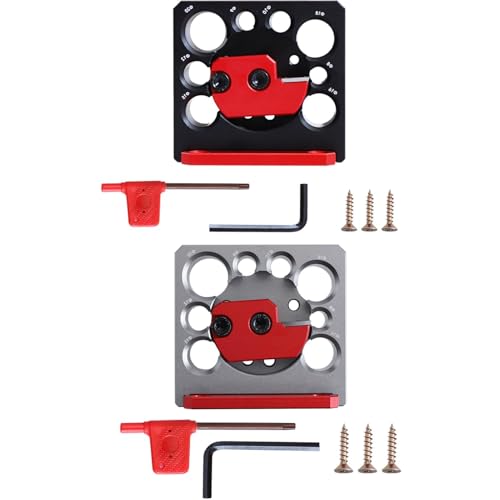 Gabarit de cheville réglable de 8 mm à 20 mm en aluminium à 8 trous pour tiges rondes de bois