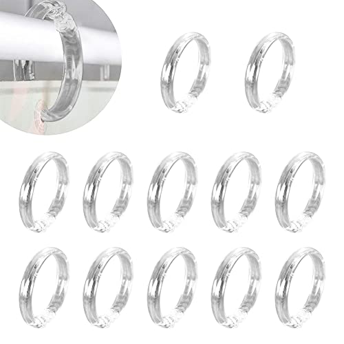 Anelli Tende di Plastica Circolare,12 Pezzi Ganci
