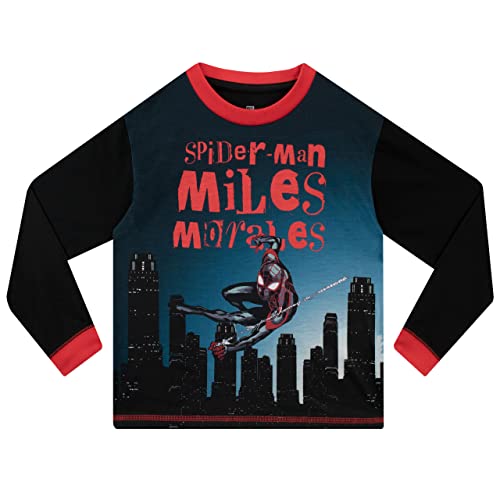 Marvel Pigiama per Ragazzi Miles Morales Nero 7-8