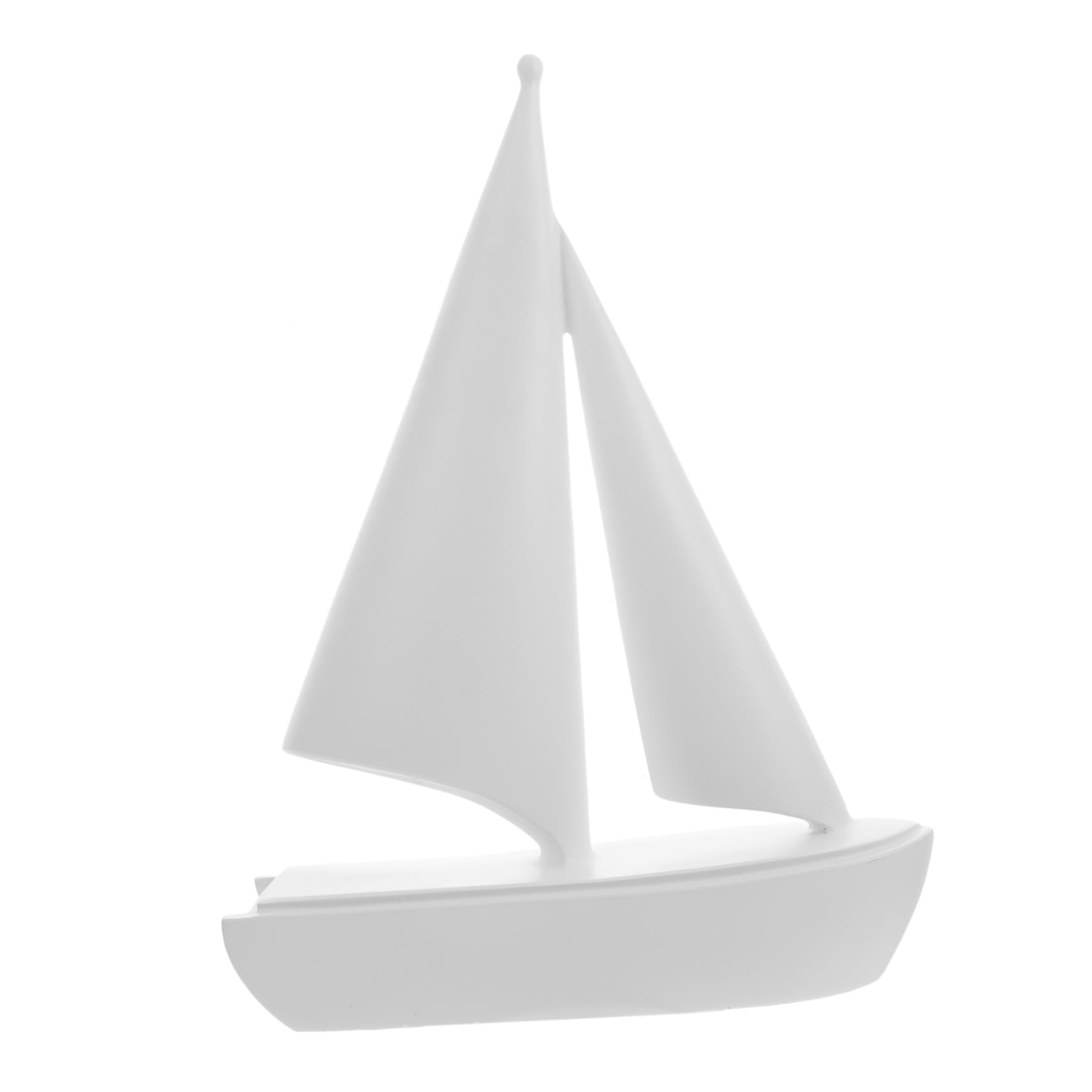 RORPOIR Model Figure Sailboat Decorative Simple Resin Artistic Design Decorations, White Wear Resistant for and Home Office Desk