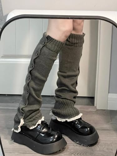 Leg Warmer Y2K Button Leg Sleeves Sweetheart With Thin Breathable Leg Socks2