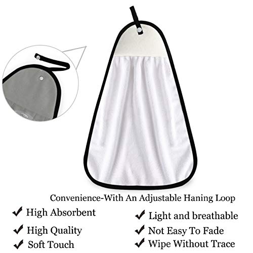 Visesunny Llama Cactus Floral Grey Hand Towel For Kitchen Bathroom Decor Soft Absorbent Cotton Dish Towel With Hanging Loop Botton Cleaning And Drying Washcloth #TOP3