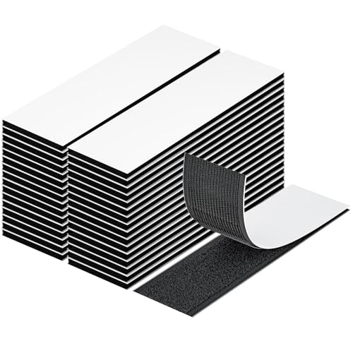 Uniclife 30 Pcs Picture Hanging Strip Hook and Loop Tape 3 x 10 cm Hook and Loop Strips Strong Sticky Back Fastener Strip Heavy Duty Wall Mounting Tape Double Sided Self-Adhesive Strips