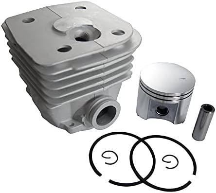 GardenPal 544 00 65-02 55mm Cylinder with Piston Compatible with Husqvarna 385 390 EPA,390, 390XP / Jonsered CS2186 2188 Replaces OEM 597868702 Chainsaw Replacement Parts
