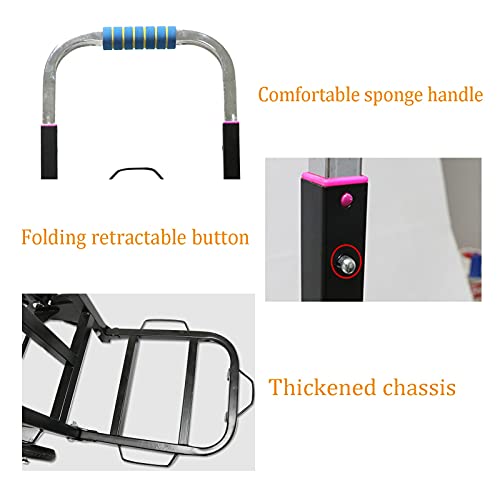 Carretilla plegable portátil de 6 ruedas para escaleras miniatura 7