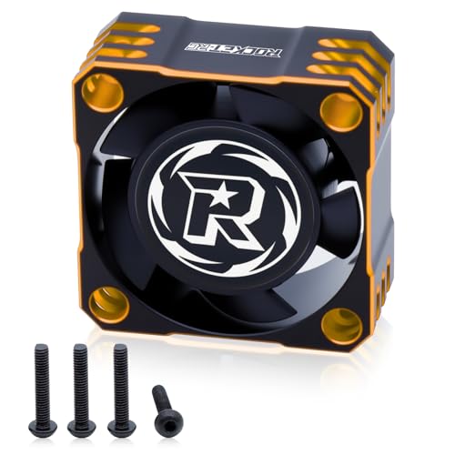 Image of Surpass ESC Cooling Fan 25x25mm 32000RPM /8.5V Metal Cooling Fan Turbo ESC Heat Dissipation for 1 /10 1 /8, 1 /12 RC Car TS120 TS160 TS120V2 TS160V2 (Black+Orange)