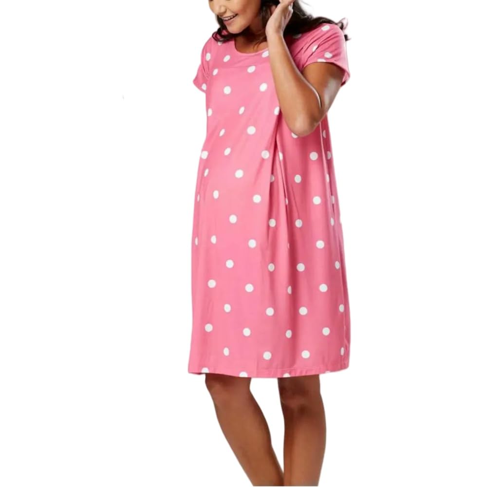 Pjs maternità Pjs Biancheria da notte di maternità Stampa Morbida Allattamento Allattamento Al Seno Camicia da Notte Per Le Donne Di Gravidanza