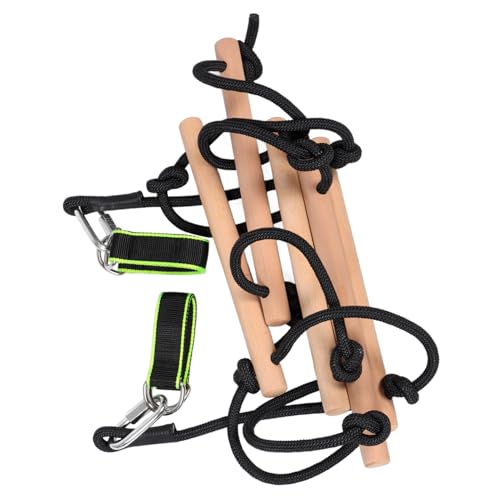 WHAMVOX Multi-Functional Wooden Climbing Frame Rope Ladder for Boys and Girls Easy Assembly Disassembly Outdoor Play Structure