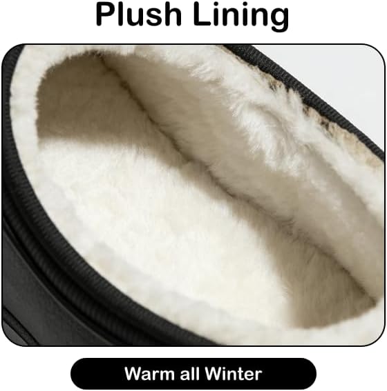 Clogs for Men Women, Slip-On Plush Fleece Lined Winter Mules, Indoor Outdoor House Shoes Chef Nurse Garden Shoes Cushioned Supportive Closed-Toe - Image 5